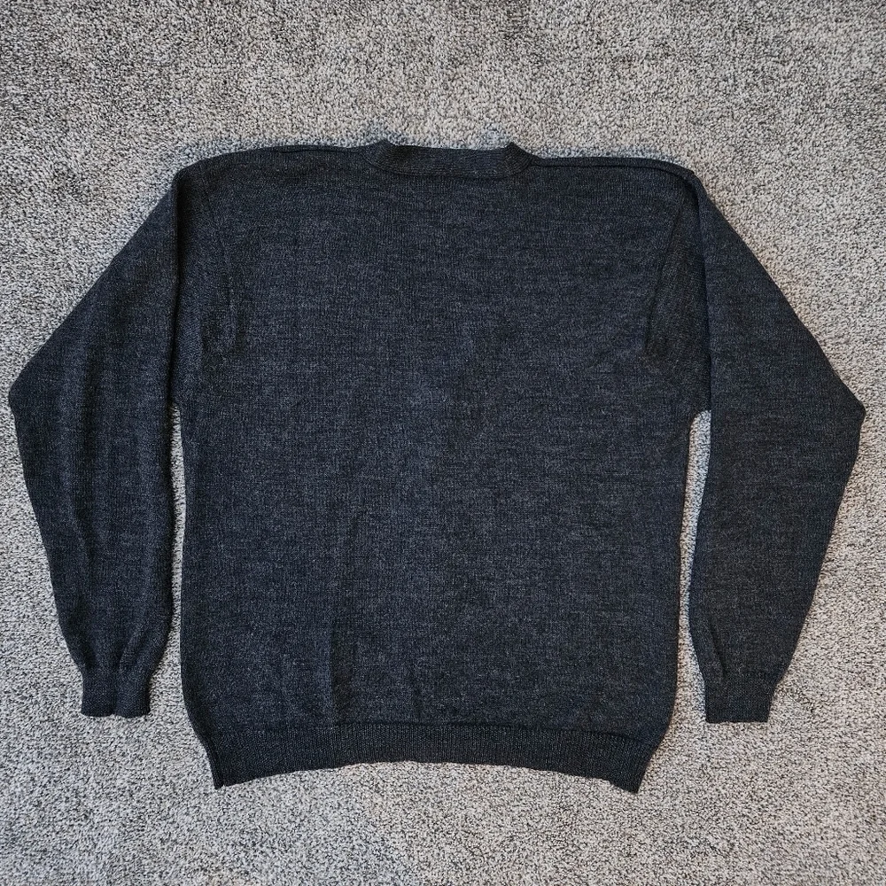 Vintage J. Crew Oarsman 100% Merino Wool Cardigan Gray Sweater Men's Size Medium